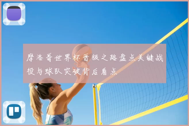 摩洛哥世界杯晋级之路盘点关键战役与球队突破背后看点
